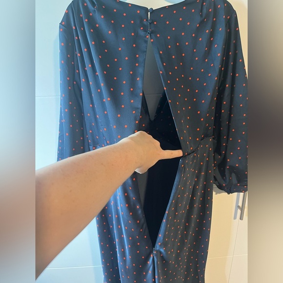 ASOS Design Maternity Tie Front Midi Dress with Button Detail Size 16 - Picture 7 of 16